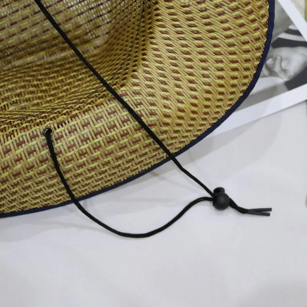 Fashion Visor Cap Men Straw Hat Sunscreen Letter Man Sun Hat Weave Sun Cap Sun Visor Fedoras Woman/Female