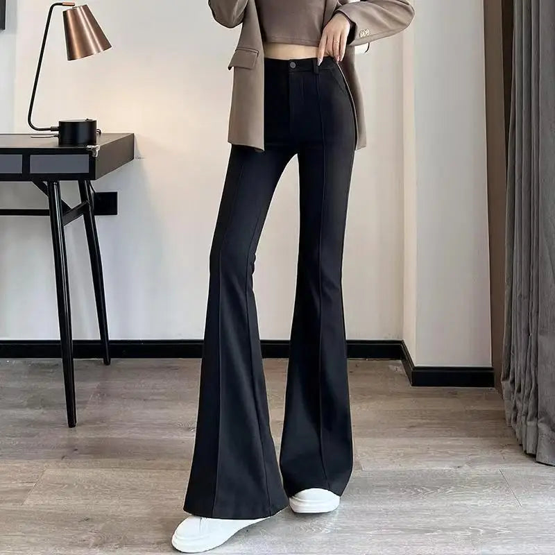 Elegant Flared Trousers for Women Spring, Summer, and Autumn