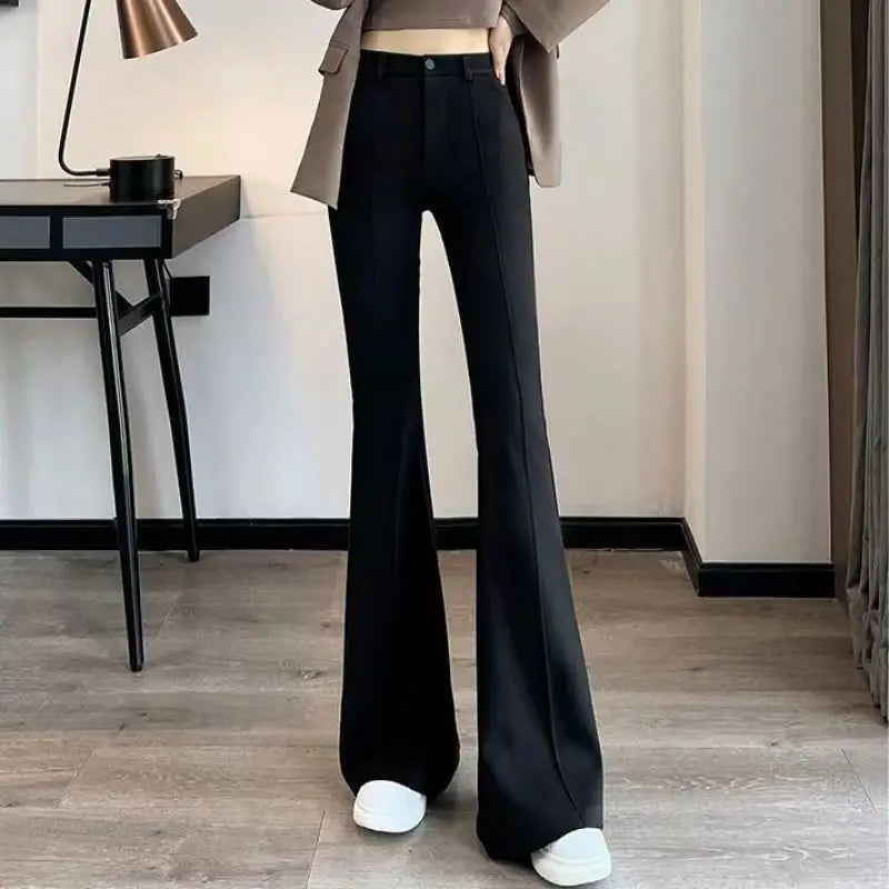 Elegant Flared Trousers for Women Spring, Summer, and Autumn