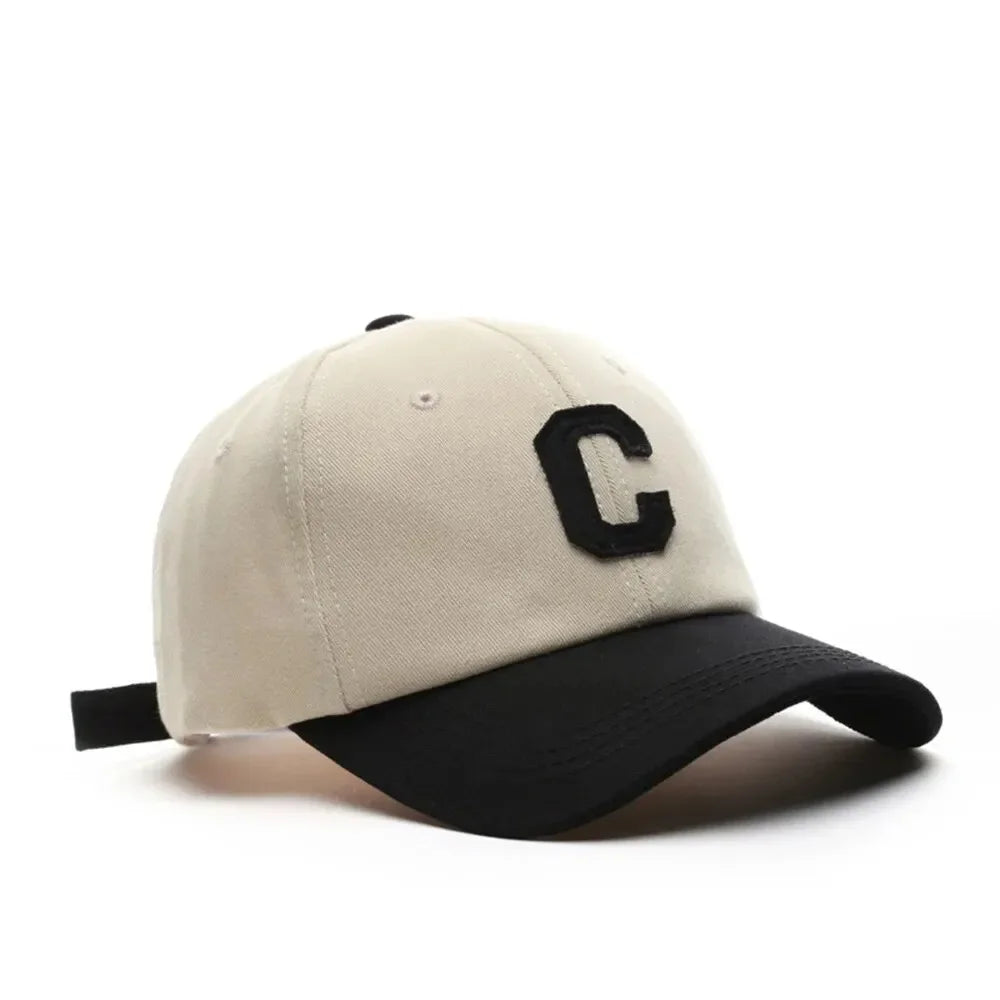 Baseball Cap for Women and Men Hat Fashion Letter C Patch Hat Summer Sun Visors Caps Color Block Design for Casual Wear