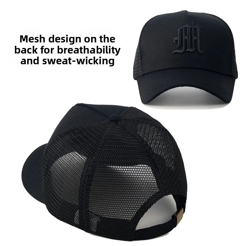 High-Crown Baseball Cap Men's Summer Faion Brand Face Slimming Hard-Top Wide-Eyelid Sun Protection Youth All Seasons Cotton...