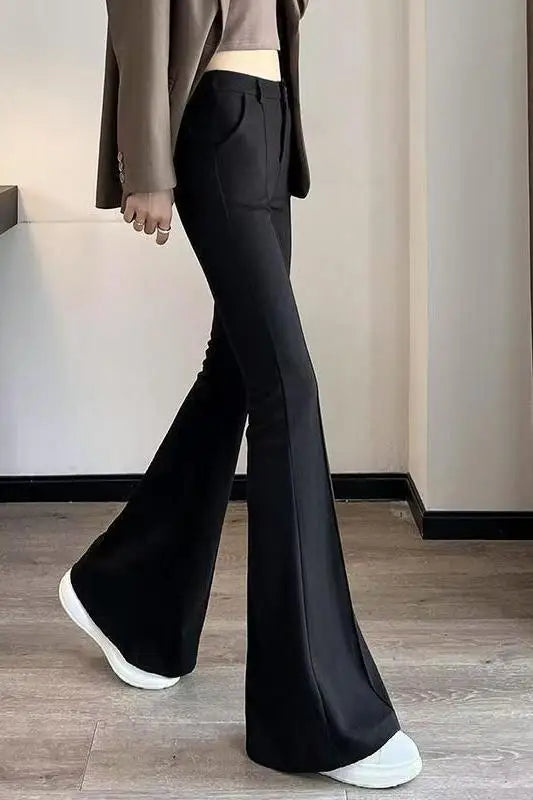 Elegant Flared Trousers for Women Spring, Summer, and Autumn