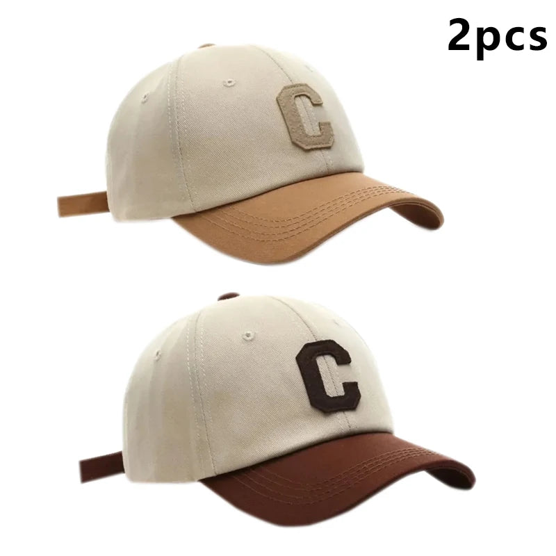 Baseball Cap for Women and Men Hat Fashion Letter C Patch Hat Summer Sun Visors Caps Color Block Design for Casual Wear