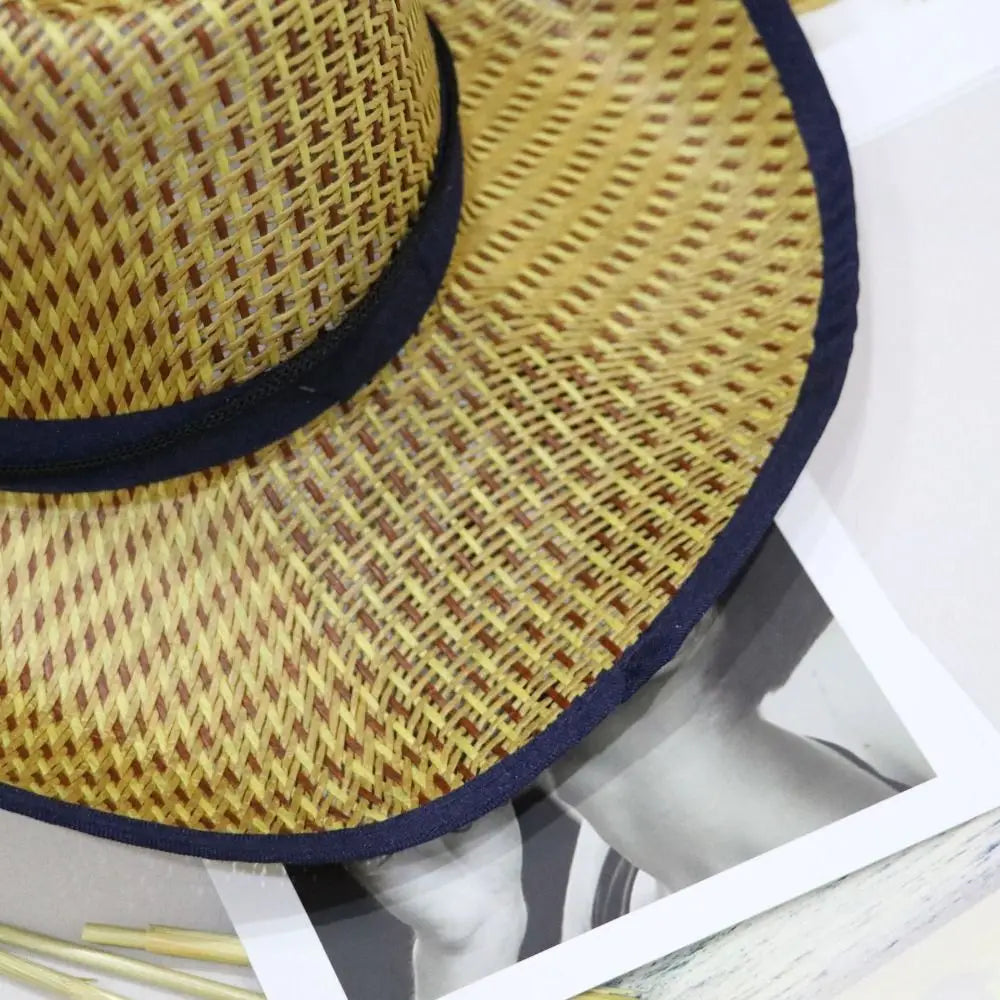 Fashion Visor Cap Men Straw Hat Sunscreen Letter Man Sun Hat Weave Sun Cap Sun Visor Fedoras Woman/Female