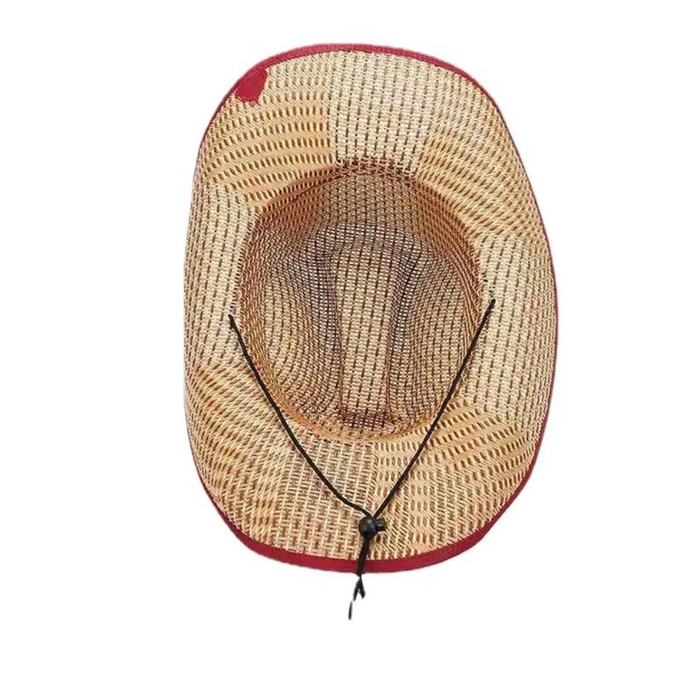 Fashion Visor Cap Men Straw Hat Sunscreen Letter Man Sun Hat Weave Sun Cap Sun Visor Fedoras Woman/Female