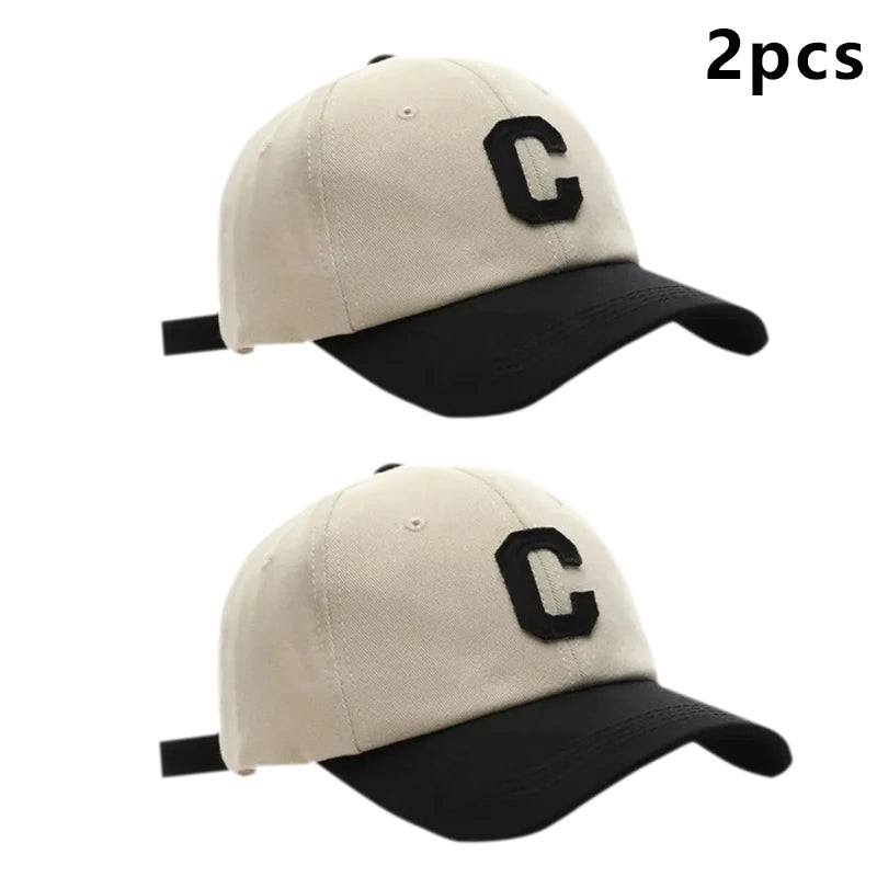 Baseball Cap for Women and Men Hat Fashion Letter C Patch Hat Summer Sun Visors Caps Color Block Design for Casual Wear